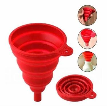 Imagem de Funil Retrátil Silicone Dobrável Cozinha Multiuso Compacto - Kuàilè Bi