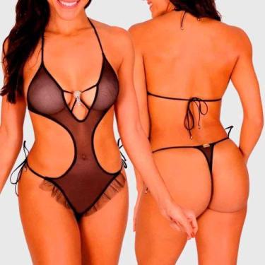 Imagem de Body com Pingente Belo Preto - Lingerie Sensualle