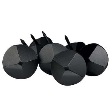 Imagem de Sidco Supply Pacote com 50 - Clavos de ferro de 3,5 cm - Pregos decorativos - Preto - Tachinhas de estofamento - Clavos - Pirâmide - Detalhe rústico antigo para madeira, tachas decorativas, porta de