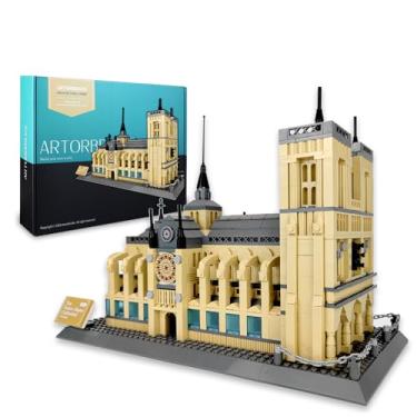 Imagem de ArtorBricks Kit de modelo de arquitetura Notre Dame de Paris – Conjunto de construção premium de 1378 peças para colecionadores, exibição detalhada e ideia de presente atenciosa