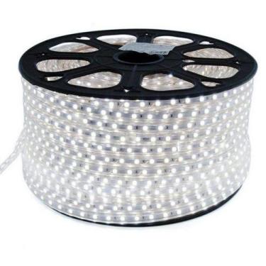 Imagem de Mangueira Fita LED Branco Frio 100 Metros Achatada Efeito Natal 127V I