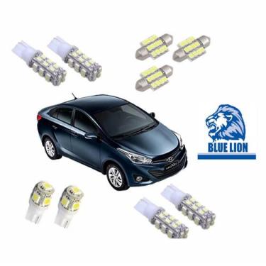 Imagem de Kit Lâmpada Led Super Branca Hb20x Hb20 Ré Pingão Teto Placa - Blue li
