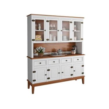 Imagem de Arca E Oratório 8 Portas E 4 Gavetas - Madeira Maciça Branco