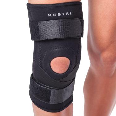 Imagem de Joelheira Kestal Articulada com Cintas Cruzadas Preta-P