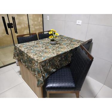 Imagem de Toalha de Mesa 4 Cadeiras Cozinha Sala de Jantar Área Gourmet 1,40m x 