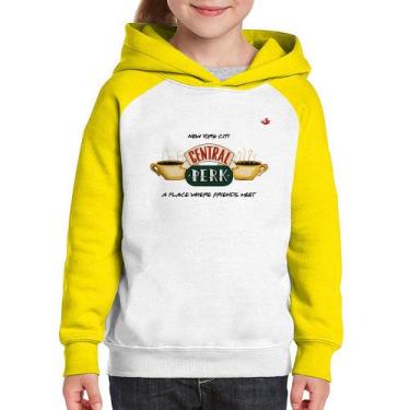 Imagem de Moletom Infantil Central Perk - Foca na Moda, Branco, Amarelo, 10