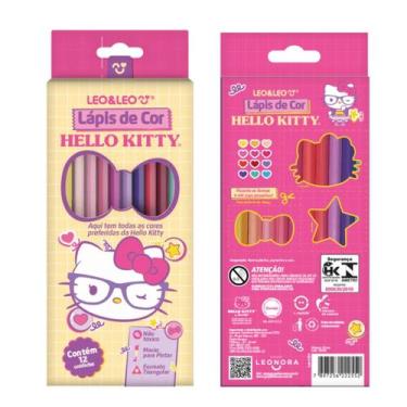 Imagem de Lápis De Cor Hello Kitty 12 Cores Triangular Leo&Leo