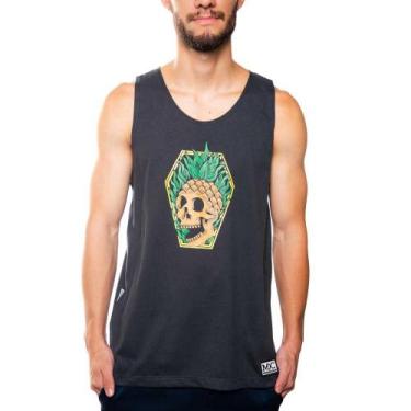 Imagem de Camiseta Regata Masculina Estampada Praia Piscina Academia Poliéster A