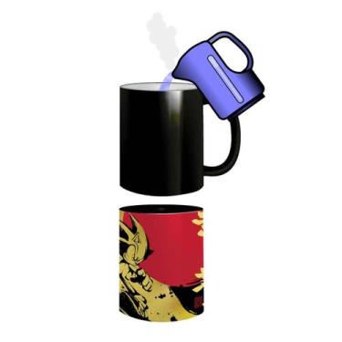 Imagem de Caneca Porcelana Mágica Super Sonic the Hedgehog 325ml - VilelaGG