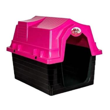 Imagem de Casa Casinha Pet Cachorro Cães Gatos Pequeno Médio Nº3 Rosa - Jel Plas