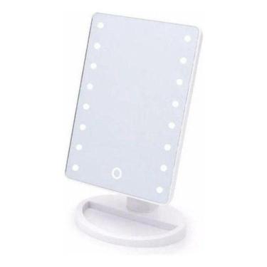 Imagem de Espelho Mesa Portátil 16 Leds Botão Touch À Pilha Cabo Usb - Kadê, Bra