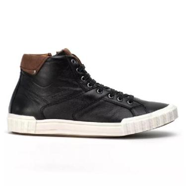 Imagem de Sapatênis Tênis Masculino Couro Linha Stillo 004s - Ranster, Preto, 39