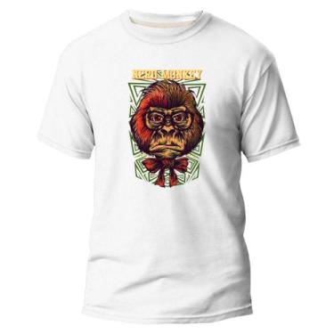 Imagem de Camiseta Algodão Premium Estampa Digital Nerd Monkey Leve - Pavesi, Br