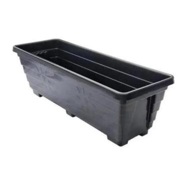 Imagem de Kit 3 Jardineiras 80cm Preta Flores Horta Temperos Floreiras - Goyama,