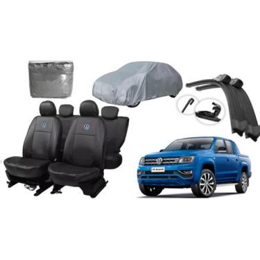 Imagem de Kit Capa de Couro Amarok 10-24 + Capa Cobrir + Limpador Avançado - Aer