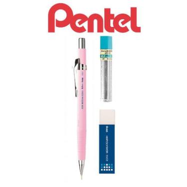 Imagem de Lapiseira Tecnica Pentel 0,7mm P-207 Sharp Rosa CL + Itens