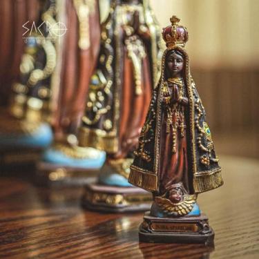 Imagem de Imagem Nossa Senhora Aparecida resina 13cm importado - Sacro