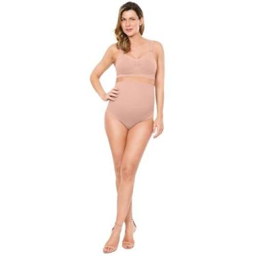 Imagem de Cinta Calcinha Alta Cavada E Cós Largo Confortável Sem Costura Para Ge