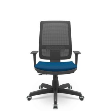 Imagem de Cadeira Brizza Presidente Poliéster Giratória Relax com Braços Reguláv