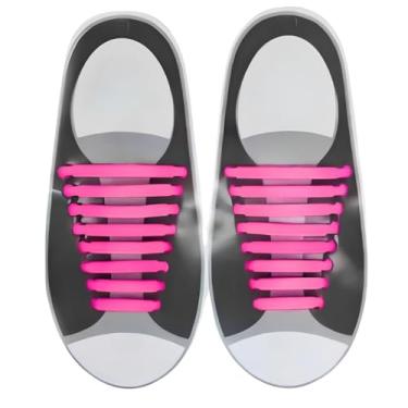 Imagem de Cadarço De Silicone O Par Elástico 16 Peças Rosa