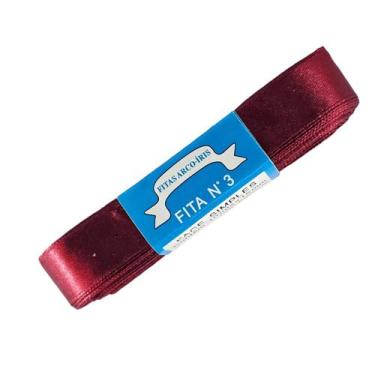 Imagem de Fita de Cetim Trader 15mm N3 com 10 Metros, COR 37 BORDO, 10 Metros