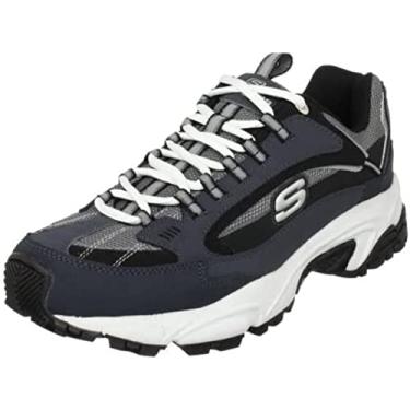 Imagem de Skechers Stamina Nuovo masculino, Azul marinho/preto, 10