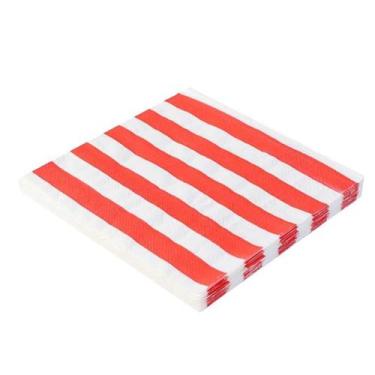 Imagem de Guardanapo Papel Decorado Listrado Vermelho e Branco - 20 un - Silverf