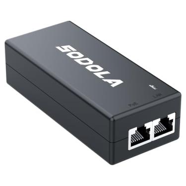Imagem de SODOLA Injetor PoE de 2,5 Gb, adaptador injetor PoE Power Over Ethernet 30W, converte adaptador não PoE para PoE 10/100/1000/2,5G RJ-45, 802,3 af/at, conecte e use até 100 metros