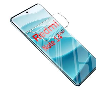 Imagem de CUFEREDU 2 películas protetoras de tela frontal flexível para Xiaomi Redmi Note 14 5G / 4G 6,7 polegadas 3D hidrogel gel transparente TPU sensível ao toque desbloqueio de impressão digital não vidro