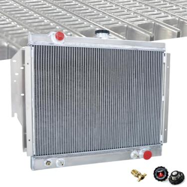 Imagem de Kamashaa Motor Radiador compatível com Dodge D150 D250 D350 W150 W150 W250 W350 Ramcharger 3.9L 5.2L 5.9L, 3 fileiras radiador de alumínio completo