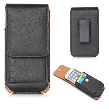 Imagem de Coldre para celular, capa carteira giratória com clipe de cinto para iPhone 15 14 iPhone 12/12 Mini/iPhone SE 2020 / Samsung Galaxy S24 S23 S21 S20 A41 A01 Googel Pixel 8 7a 5 4a 5G Pixel 4 (preto)