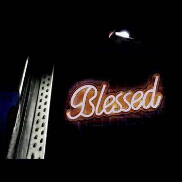 Imagem de Projetor com logotipo de luz de porta de carro, 2 peças, Blessed, sem fio, para porta de carro, ajuste universal para a maioria dos carros/caminhões/SUVs, acessórios de carro abençoados