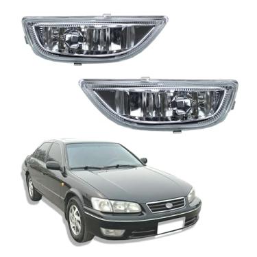 Imagem de LEVANLIGHT Conjunto de faróis de neblina, lâmpadas de neblina, lentes transparentes para Toyota Corolla 2001-2002 81220-02030 81210-02040 TO2592105 TO2593105 TO2593105