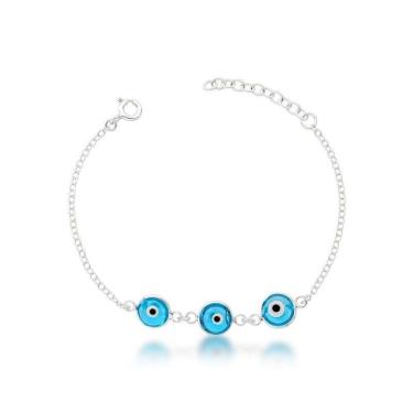 Imagem de Pulseira Elos Com Olho Grego Prata 925