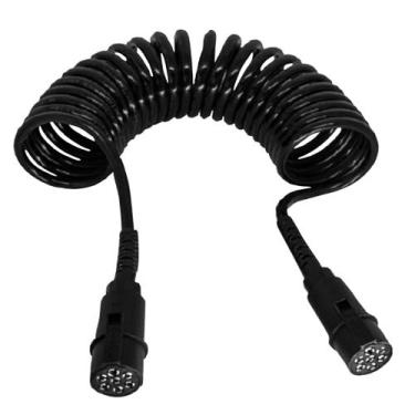 Imagem de Chicote Elétrico Espiral Cavalo/carreta 5,5 Mts 7 Fios Preto - ENGATCA