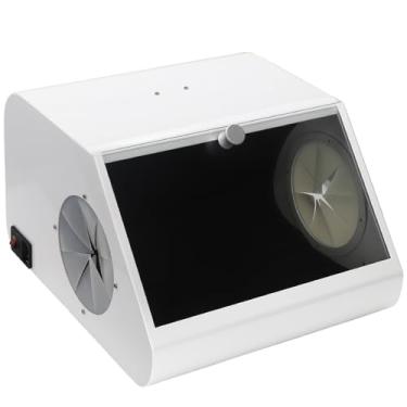 Imagem de Integrador de jateamento de areia de laboratório, caixa à prova de poeira para jateamento de areia odontológico, gabinete de jateamento de areia portátil com luz LED e filtro