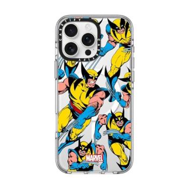 Imagem de CASETiFY Capa transparente para iPhone 16 Pro Max [Deadpool & Wolverine Co-Lab/Não amarela/proteção contra quedas de 2 metros/Magsafe] - Capa padrão Wolverine - Transparente