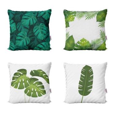 Imagem de Almofadas Decorativas Floral Costela de Adão Para Sofá 40x40 - Novadec