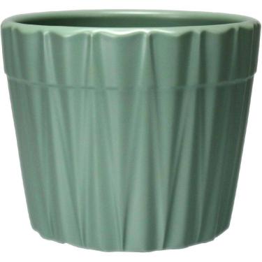 Imagem de CACHEPÔ VASO PLANTA DECORATIVO HOME&CO CERÂMICA 10x12x12cm VERDE