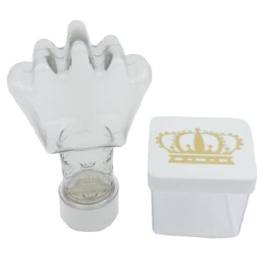 Imagem de Kit Realeza 10 Tubetes 10 Caixinhas Coroa para Doces Balas Mimos Conjunto para Lembrancinhas Decoração Festas Princesas Aniversário Principe (Branco)