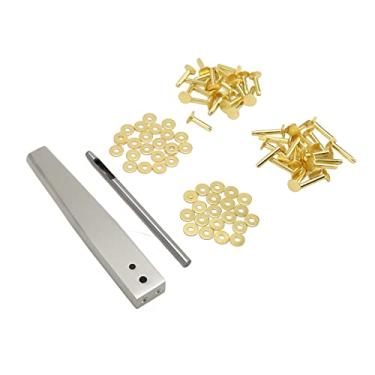 Imagem de Kit Burrs de Rebites de Cobre Durável Com Levantadores para Criação de Couro DIY - Pregos à Prova de Ferrugem para Cintos de Sacos de Roupas - Kit de Sortimento Completo de Rebites de Couro (Estilo a)
