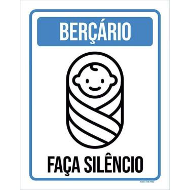Imagem de Placa De Sinalização - Berçário Faça Silêncio 36X46