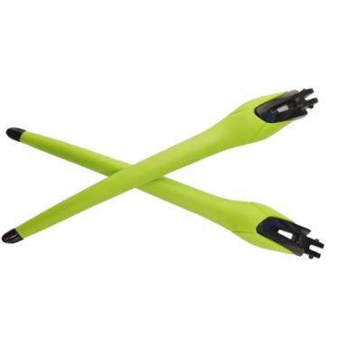 Imagem de Caulo Suporte de hastes de substituição preto polido compatível com Oakley Radar EV Path OO9208 Pitch OO9211 Armação de óculos de sol de vidro, Com meias verdes – 1 par