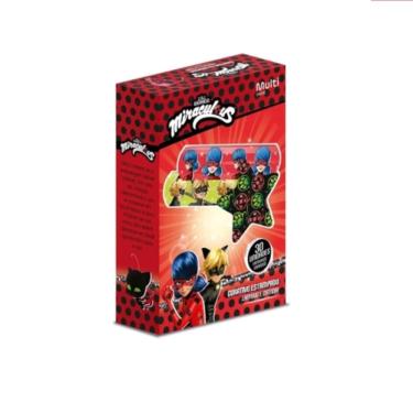 Imagem de Curativo Com Estampa Miraculous Ladybug e Catnoir Respiravel Livre de Latex 30 Unidades