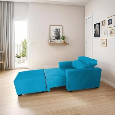 Imagem de Poltrona Sofa Amamentação Retrátil Reclinável Veneza Puff Bella - Silv