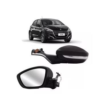 Imagem de Retrovisor Controle Elétrico Seta Friso Cromado Peugeot 2008 13/... Esquerdo EB245