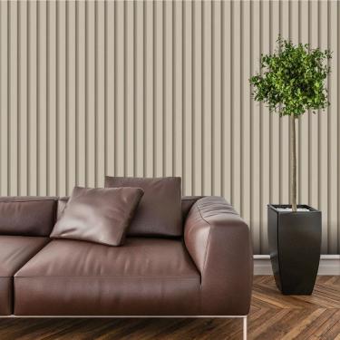 Imagem de Papel De Parede Adesivo Ripado Madeira Lavável Cozinha  3 metros