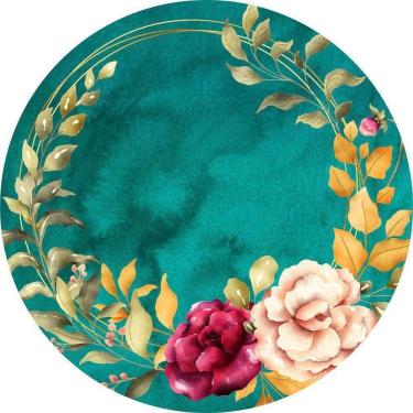 Imagem de Painel Redondo 3D Sublimado Floral Frd-4843