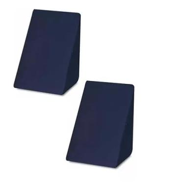 Imagem de Kit 2 Travesseiro Encosto Triangular Ortopédico Pós Cirúrgico Com Capa(Azul Marinho)