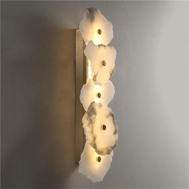 Imagem de Luminária de parede LED Stone 3000K, branca quente, com design geométrico nórdico, com fiação interna, para sala de estar, banheiro, varanda, corredor (D)